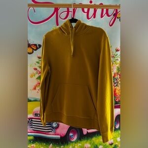 tek gear Mustard Yellow Hooded Pullover Sweatshirt